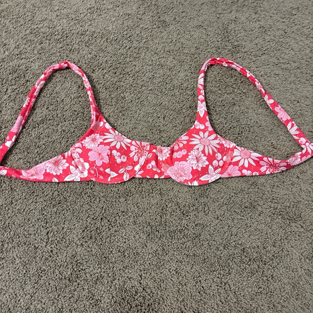 cute pink floral shein swimsuit
